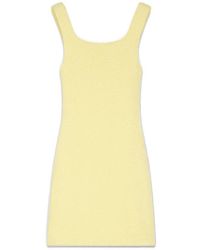 Patou - Scoop Neck Knitted Mini Dress - Lyst