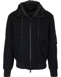 Dolce & Gabbana - Drawstring Hooded Zip-up Jacket - Lyst