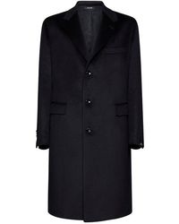 Tagliatore - Flap-pocketed Single-breasted Coat - Lyst