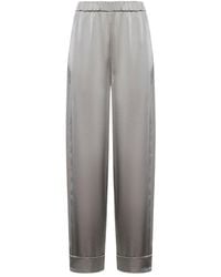 Blanca Vita - Psidium Wide-Leg Satin Trousers - Lyst