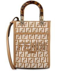 Fendi - Embroidered Fabric Mini Sunshine Handbag - Lyst