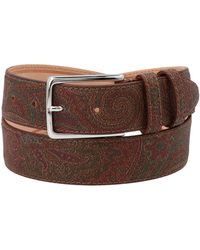 Etro Paisley Printed Belt - Brown