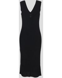 Moncler Sleeveless Dress in Black | Lyst