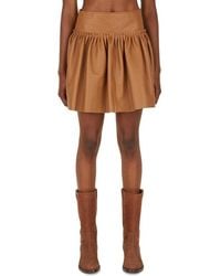 Max Mara - Tritone Leather Skirt - Lyst