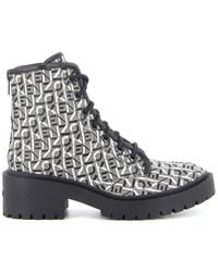 KENZO - Pike Lace-Up Jacquard Boots - Lyst