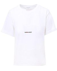 Saint Laurent T-shirt With Logo Print - White