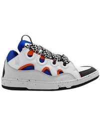 Lanvin - Blue And Orange Curb Skate Sneakers - Lyst