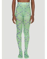 Acne Studios - Face Logo Patch Woven Tights - Lyst
