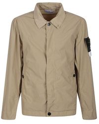 Stone Island - Touch Poly-Tc Logo Patch Jacket - Lyst