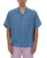 MSGM - Cupro Shirt - Lyst