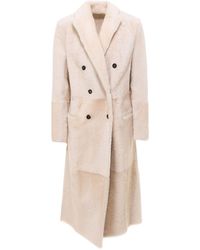 Brunello Cucinelli Double-breasted Buttoned Coat - White
