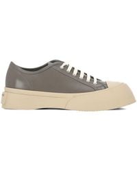 Marni - Logo Patch Lace-Up Sneakers - Lyst