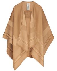 Fendi - Frayed-Edge Wraparound Poncho - Lyst
