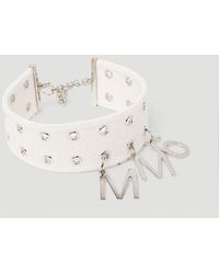 MM6 by Maison Martin Margiela - Logo Pendant Choker Necklace - Lyst