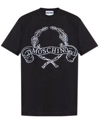 Moschino - Laurel Embroidered Crewneck T-Shirt - Lyst