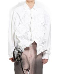 Y. Project - Scrunched Button-up Shirt - Lyst