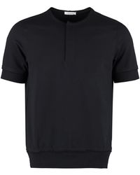 Paolo Pecora Buttoned Crewneck T-shirt - Black