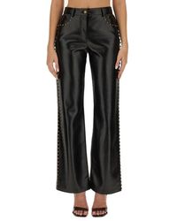 Moschino - Jeans Stud-detailed Wide-leg Trousers - Lyst