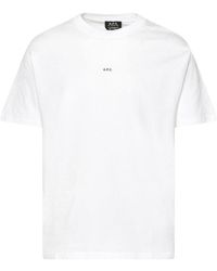 A.P.C. - White Cotton Kyle T-shirt - Lyst