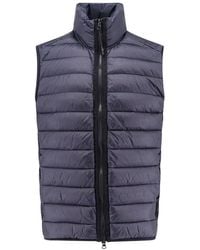 Stone Island - Compass Patch High Neck Padded Gilet - Lyst