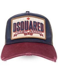 DSquared² - Logo Embroidered Curved Peak Cap - Lyst