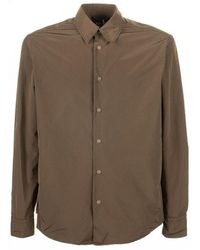 Aspesi - Long Sleeved Press-Stud Shirt - Lyst