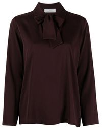 Societe Anonyme - Bow-detailed Pleated Blouse - Lyst
