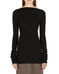 Rick Owens - Cut-out Knit Sweater - Lyst