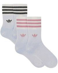 adidas Pack Of Two Intarsia Knit Socks - Multicolour