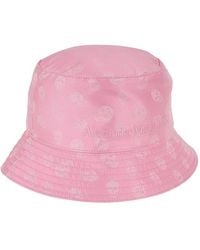 Alexander McQueen - Pink Bucket Hat With Skull Pattern - Lyst