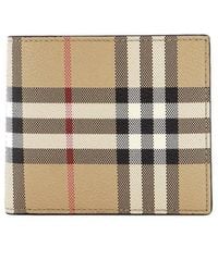 Burberry - Checked Bi-fold Wallet - Lyst