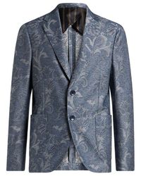 Etro - Paisley Jacquard Single-Breasted Blazer - Lyst