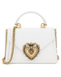 Dolce & Gabbana Devotion Embellished Tote Bag - White