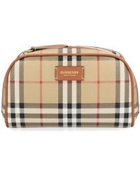 Burberry - Small Check Travel Pouch - Lyst