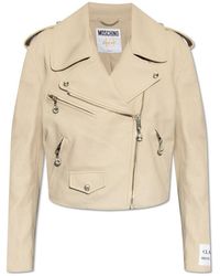 Moschino - '40th Anniversary' Leather Jacket, - Lyst