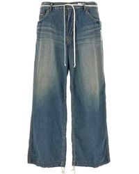 Maison Mihara Yasuhiro - Wide-leg Drawstring Jeans - Lyst