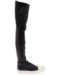 Rick Owens Stocking Sneaker High-thigh Boots - Black