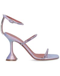 AMINA MUADDI - Ankle Strap Embellished Sandals - Lyst
