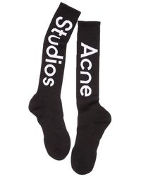 Acne Studios - Logo Intarsia Socks - Lyst