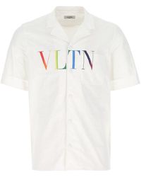 Valentino Vltn Print Short-sleeve Shirt - White