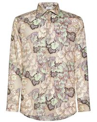 Etro - Foliage Print Cotton Shirt - Lyst