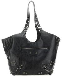 Balenciaga - Le Cagole Large Leather Tote Bag - Lyst