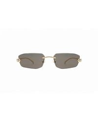 Cartier - Geometric Frame Sunglasses - Lyst