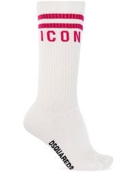 DSquared² - Cotton Socks With Logo, - Lyst