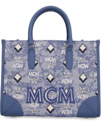 MCM Canvas Handbag - Blue