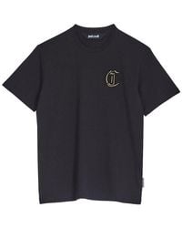 Just Cavalli - Logo Embroidered Crewneck T-Shirt - Lyst