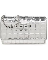 Tory Burch - Fleming Metallic Foldover Top Crossbody Bag - Lyst