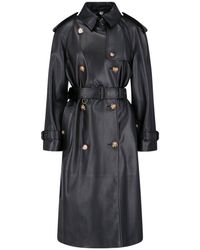 Burberry - Leather Trench Coat - Lyst