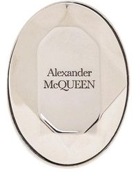 Alexander McQueen - Brass Logo-embossed Ring - Lyst