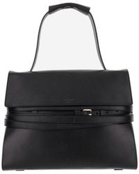 Moschino - Tie Me Logo Embossed Medium Shoulder Bag - Lyst